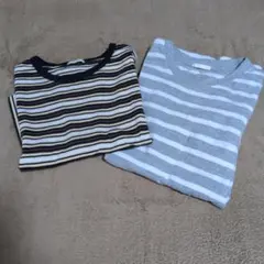 ストライプ 半袖Tシャツ 2枚セット S