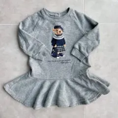 【12m／80】ラルフローレン　ワンピース　クマ