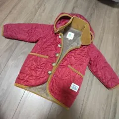 BEAMS mini フード付き赤アウター 90cm