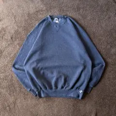 90s RUSSELL ATHLETIC 無地スウェット 3XL 前V 灰A32