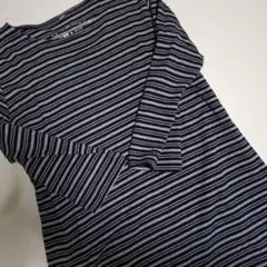 最終お値下げストライプ 五分袖 Tシャツ M