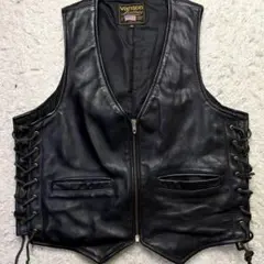 VANSON レザーベスト 牛革 黒 サイズ38 USA製 - メルカリ