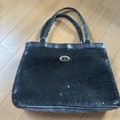 スパンコール ブラック ハンドバッグ