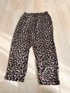 花柄 ワイドパンツ
