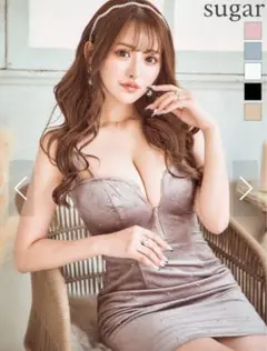 ローブドフルール グロッシー スタッズ ミニドレス キャバドレス ピンク XS