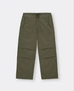 GU パラシュートパンツ メンズ M カーキ 緑 カーゴ パンツ ワイド 春夏