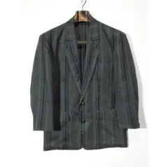 90s LANCEL ランセル 綿麻 チェック テーラードジャケット M〜L位のサムネイル