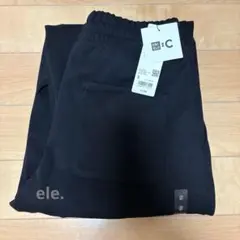 UNIQLO C スウェットワイドパンツ 丈長め ブラック S