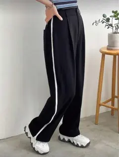 shein カジュアル パンツ ブラック