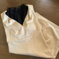 ノースリーブ Vネック ワンピース