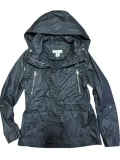 archive ブラックナイロンジャケット フード取り外し可能