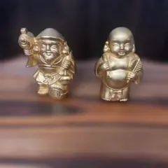 七福神置物 2体セット ゴールドカラー - メルカリ