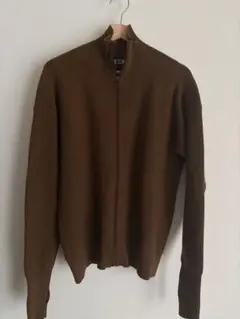 UNIQLO U メリノブレンドフルジップセーター L ブラウン