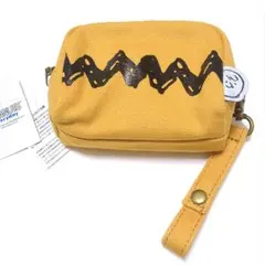 【匿名配送】スヌーピー ラウンドミニポーチ オレンジ