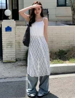 SHEIN-Dazy レースキャミワンピース ホワイト