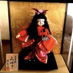 市松人形 赤い花柄 ガラスケース付き - メルカリ