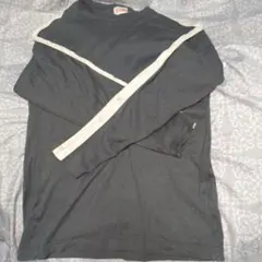 BEAMS グレー ス袖に白色のライン入り長袖カットソーメンズＭサイズ