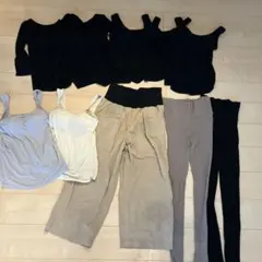 マタニティウェア 8点セット ブラック ベージュ