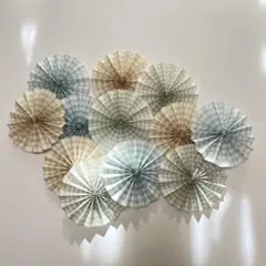 【折り紙】 ペーパーファン お食い初め 百日祝い 結婚式 壁面装飾 こどもの日