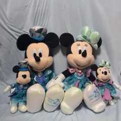 ディズニーシー25周年 ミッキー、ミニー ぬいぐるみ、ぬいぐるみバッジ