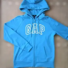 GAP　ジップアップ　パーカー　ターコイズグリーン　Lサイズ