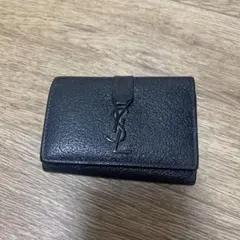 美品】サンローラン 6連キーケース レザー YSL ロゴ金具 ブラック