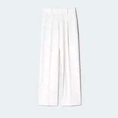 y*l様 タックワイドパンツ ユニクロ 丈長め ホワイト M