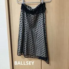 BALLSEY 黒　スカート　レース　シアー　アシメトリー