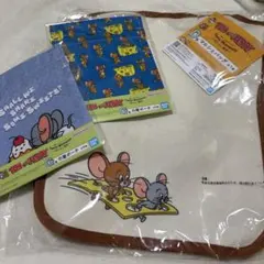 トムとジェリー　一番くじ　D賞マルシェバッグ　G賞巾着ポーチ