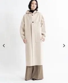 お値下げ！新品　Hyke コート　サイズ1 ホワイト　フード