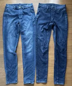 UNIQLO ユニクロ デニムレギンスパンツネイビー M 2本