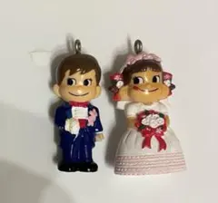 ペコちゃん ポコちゃん ウェディング チャーム 2個セット