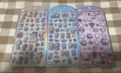 コットンパフィーシール　スヌーピー ドラえもん　ベイマックス　3点セット