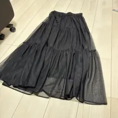 Heather ブラックロングスカートのサムネイル
