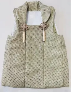 七五三　総絞り　被布　黄緑