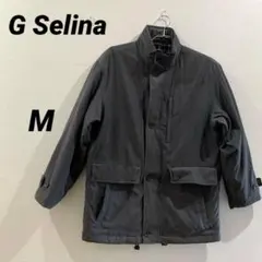 G Selina 中綿ジャケット チェック裏地 スタンドカラー Mサイズ 防寒