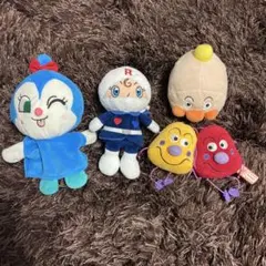 アンパンマン　ぷりちぃビーンズ　ぬいぐるみ　セット　ロールパンナ　かびるんるん