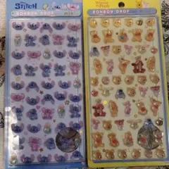【正規品】ボンボンドロップシール ミニ くまのプーさん スティッチ ディズニー