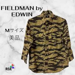 美品★FIELDMAN by EDWIN 迷彩柄 長袖シャツ ブラウス M