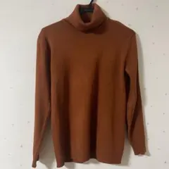 タートルネック ニット ブラウン L メンズ