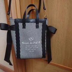 Maison des FLEUR ギンガムチェックショルダーバッグ