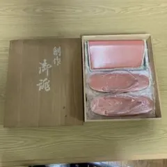 佐賀錦　ピンクサテン クラッチバッグと草履セット