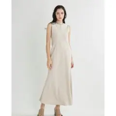 美品】anuans フロントボタンリブニットワンピース アイボリー - メルカリ