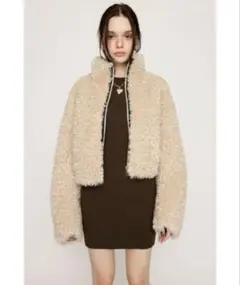 SLY ボアブルゾン LIGHT CROP BOA ブルゾン