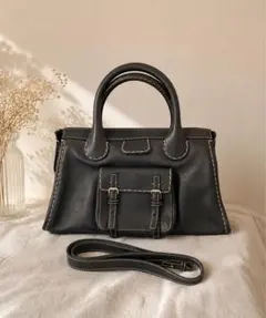 【新品未使用】クロエ Chloe EDITH ショルダー　トートバッグ　ブラックのサムネイル