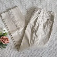 SIMPLE LIFE カジュアルパンツベージュ ストレート ナチュラル