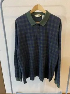 Eddie Bauer ポロシャツ XL ブラックウォッチ 長谷川昭雄 A.H
