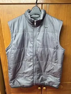 00s Nike 中綿ベスト ホワイト×グレー y2k golf 00年代 NIKE ナイロンベスト ジップアップ 白 Y2K 菅田将暉