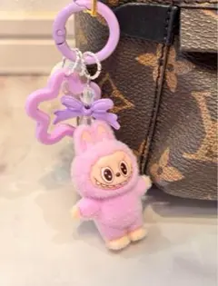Labubu ラブブ ぬいぐるみ キーホルダー チャーム ラベンダー 未使用