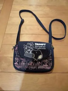 スヌーピー ショルダーバッグ ネイビー